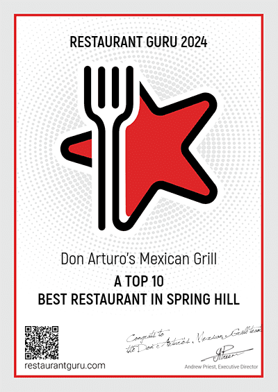 Don Arturo's Mexican Grill - A top 10 best  restaurant in Spring Hill in Spring Hill