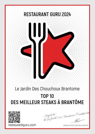 Le Jardin Des Chouchoux Brantome - A top 10 best steaks restaurant in Brantôme à Brantôme